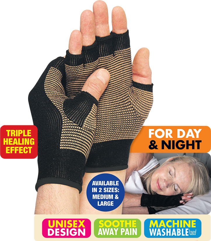 Copper Infused Compression Gloves for arthritis and compression – MMi  Products UK